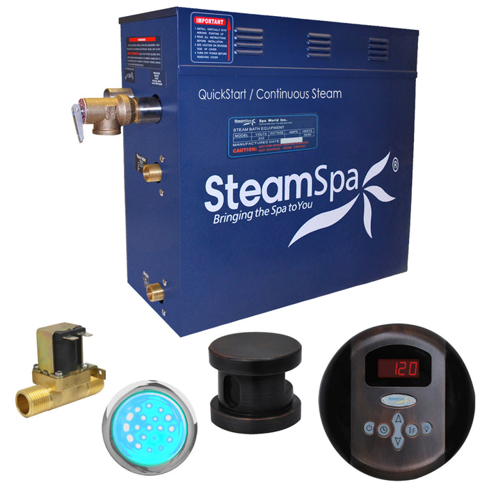 SteamSpa Indulgence 9 KW QuickStart Acu-Steam Bath Generator Package with Built-in Auto Drain