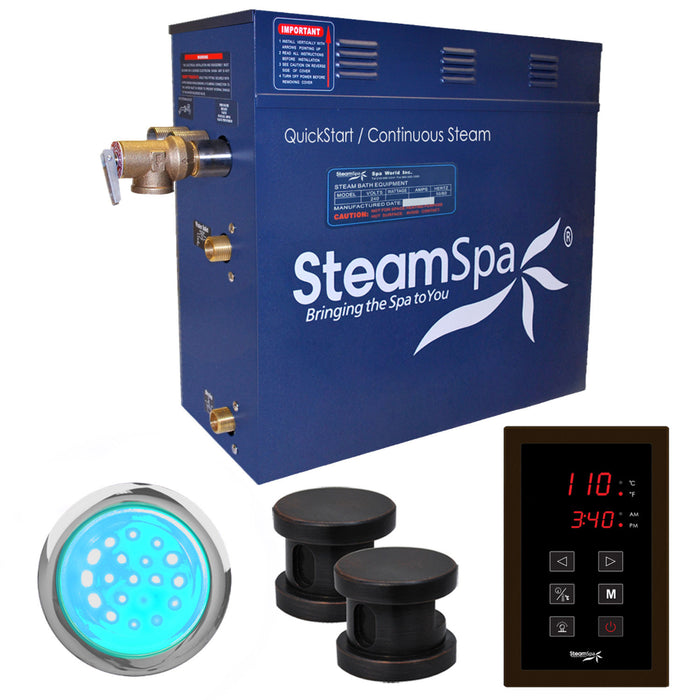SteamSpa Indulgence 12kW QuickStart Acu-Steam Bath Generator Package