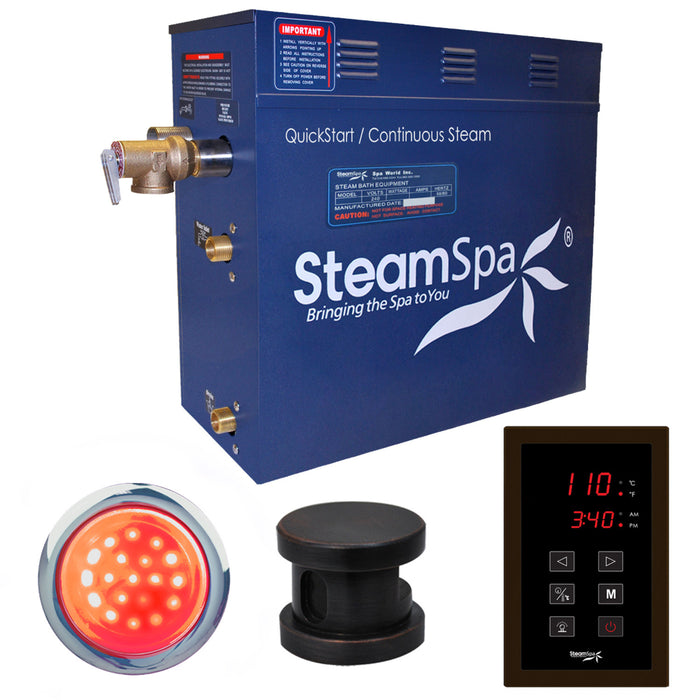 SteamSpa Indulgence 9kW QuickStart Acu-Steam Bath Generator Package