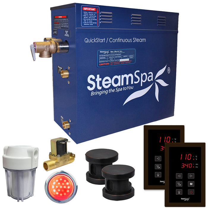 SteamSpa Royal 10.5kW QuickStart Acu-Steam Bath Generator Package with Built-in Auto Drain