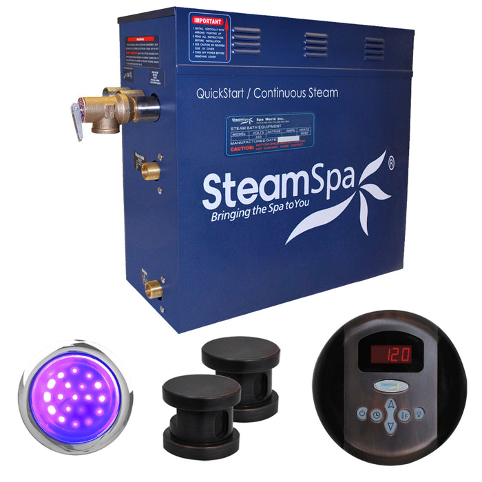 SteamSpa Indulgence 12kW QuickStart Acu-Steam Bath Generator Package