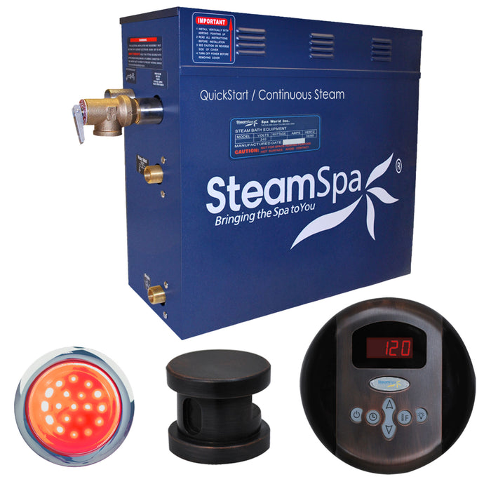 SteamSpa Indulgence 9 KW QuickStart Acu-Steam Bath Generator Package