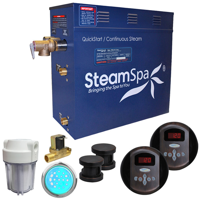 SteamSpa Royal 12kW QuickStart Acu-Steam Bath Generator Package with Built-in Auto Drain