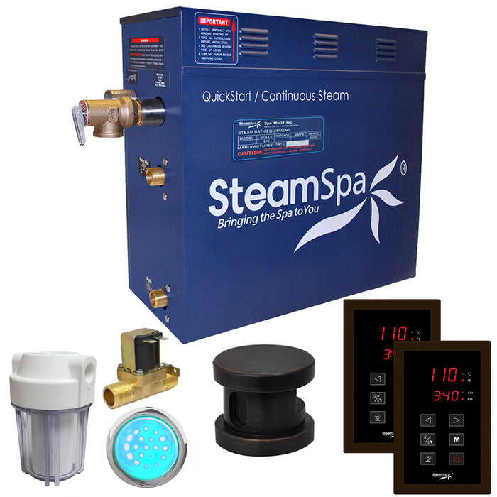 SteamSpa Royal 7.5kW QuickStart Acu-Steam Bath Generator Package with Built-in Auto Drain