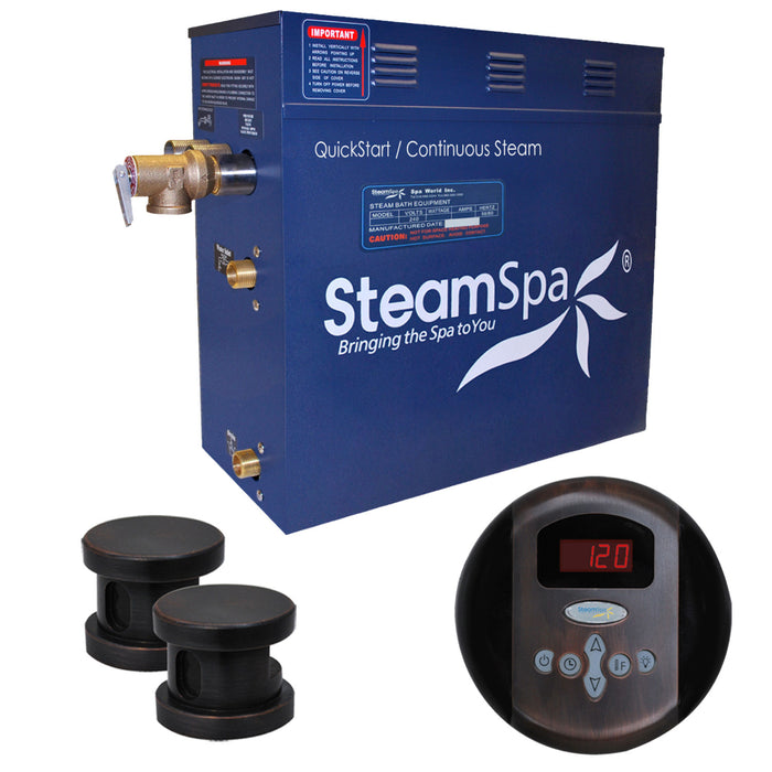 SteamSpa Oasis 12kW QuickStart Acu-Steam Bath Generator Package