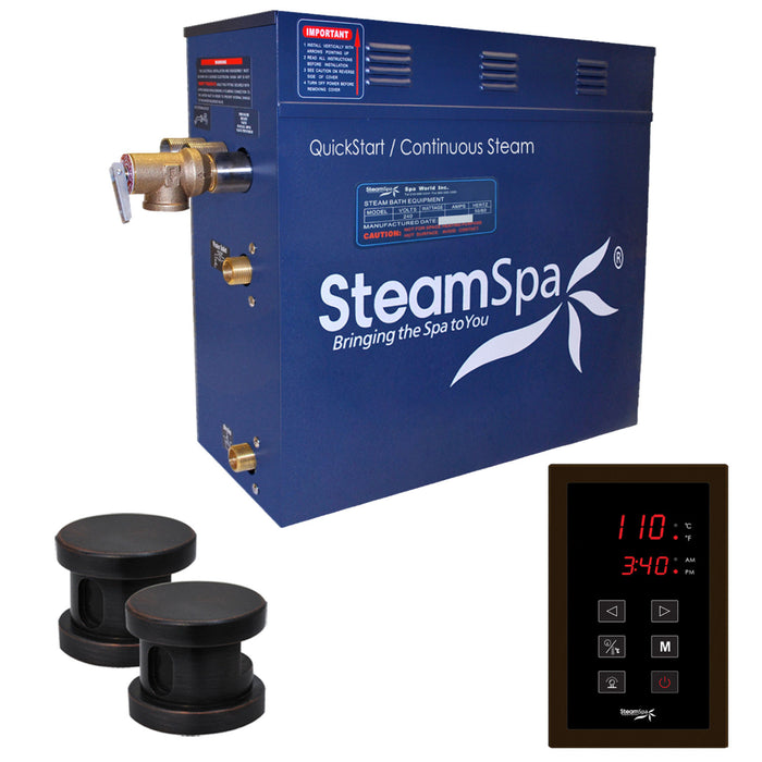 SteamSpa Oasis 12kW QuickStart Acu-Steam Bath Generator Package