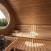 outdoor home sauna kit interior side view