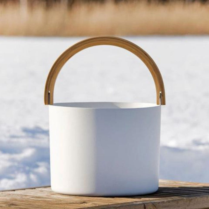 Kolo Sauna Bucket with Curved Handle Bamboo Aluminum 1.5 Gal