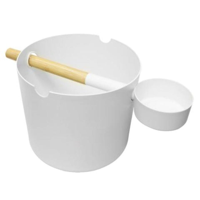 Kolo Sauna Bucket Ladle Set Bamboo Aluminum 1Gal