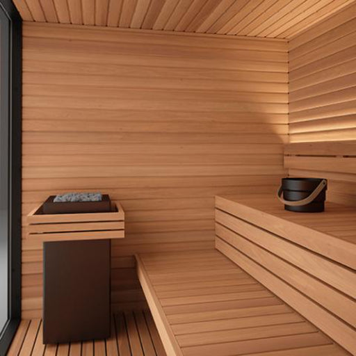 sauna cabin interior view