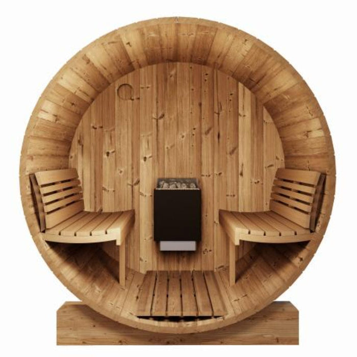 sauna outdoor barrel inside view