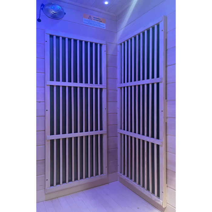 SteamSpa Infrared Home Sauna Hemlock Wooden Indoor 1-2 Person Infrared Sauna Spa