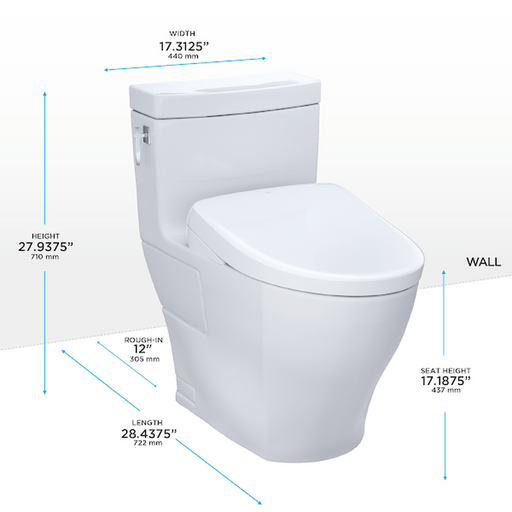 toto bidet seat with text details