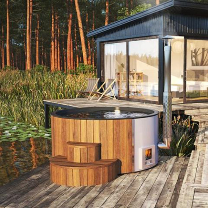 wooden hot tub outdoor