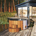 wooden hot tub outdoor