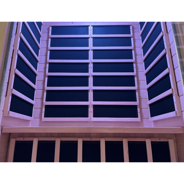 SteamSpa Infrared Home Sauna Hemlock Wooden Indoor 2 Person Infrared Sauna Spa